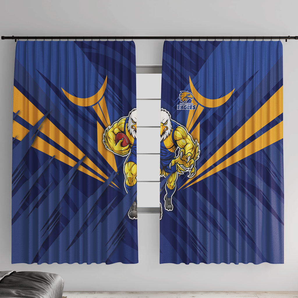West Coast Eagles Australian Football Window Curtain Powerful Eagle Mascot - Bold Team Colors