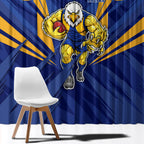 West Coast Eagles Australian Football Window Curtain Powerful Eagle Mascot - Bold Team Colors