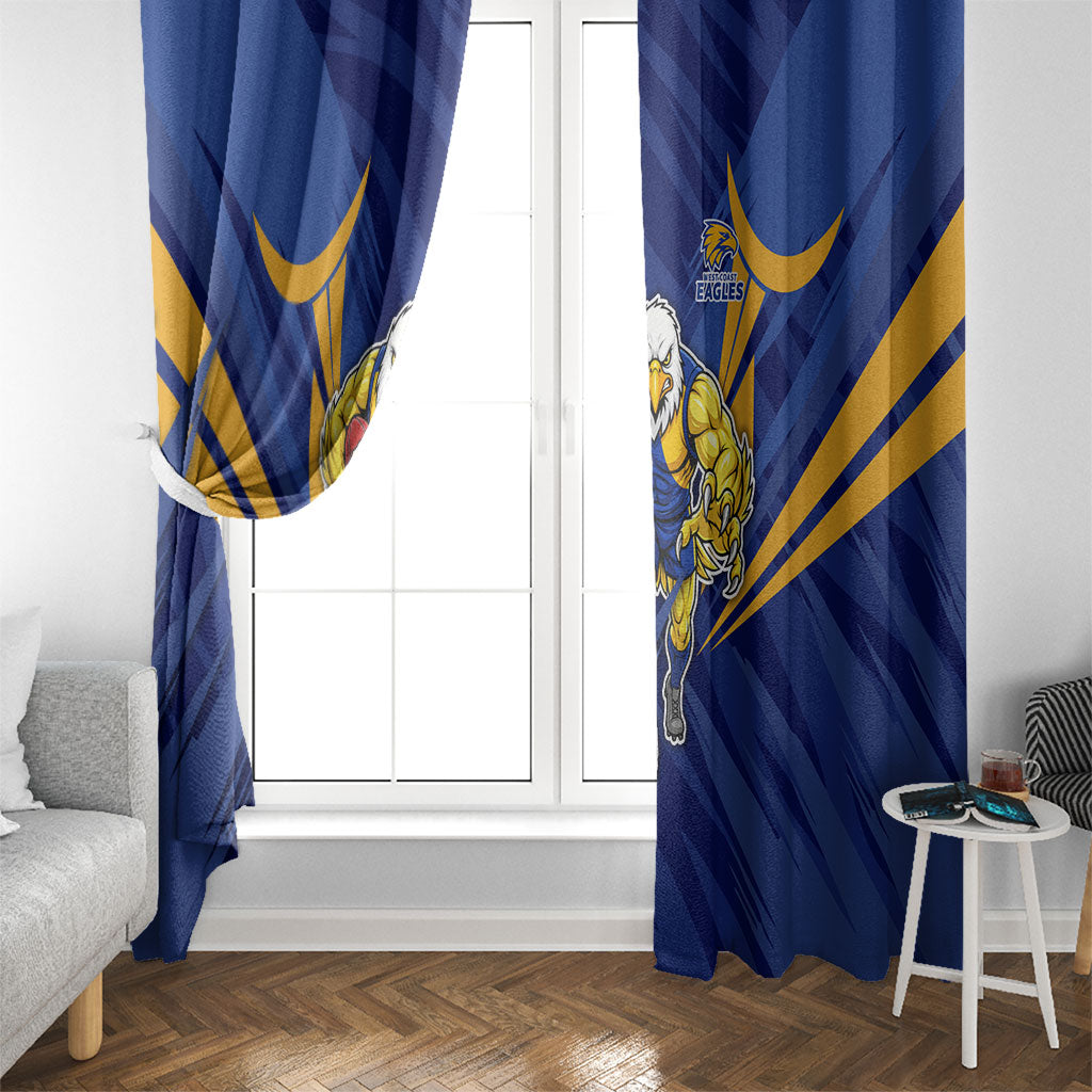 West Coast Eagles Australian Football Window Curtain Powerful Eagle Mascot - Bold Team Colors