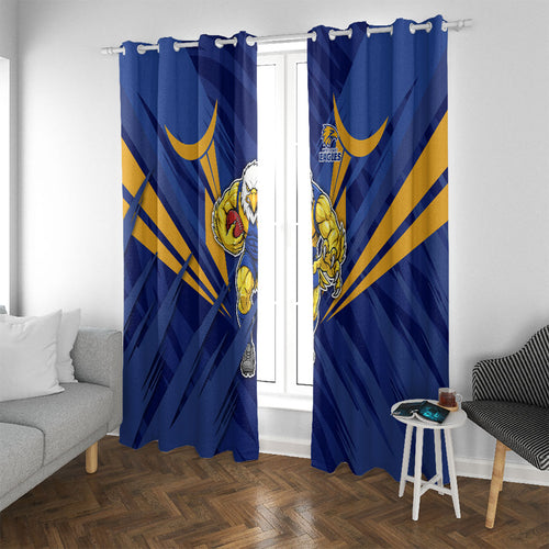 West Coast Eagles Australian Football Window Curtain Powerful Eagle Mascot - Bold Team Colors