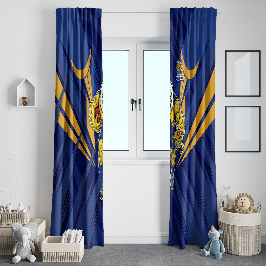 West Coast Eagles Australian Football Window Curtain Powerful Eagle Mascot - Bold Team Colors