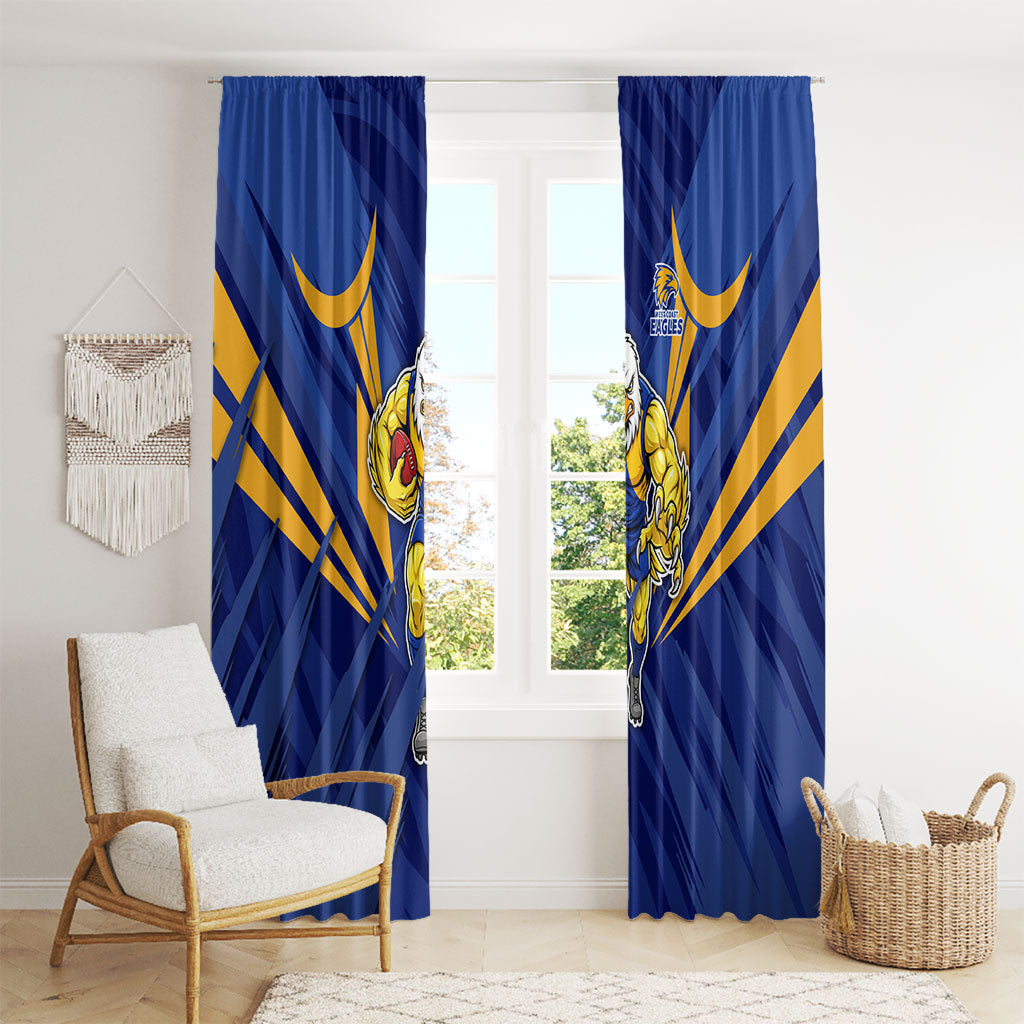 West Coast Eagles Australian Football Window Curtain Powerful Eagle Mascot - Bold Team Colors