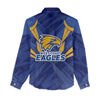 West Coast Eagles Australian Football Women Casual Shirt Powerful Eagle Mascot - Bold Team Colors