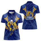 West Coast Eagles Australian Football Women Polo Shirt Powerful Eagle Mascot - Bold Team Colors