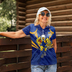 West Coast Eagles Australian Football Women Polo Shirt Powerful Eagle Mascot - Bold Team Colors