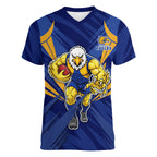 West Coast Eagles Australian Football Women V-Neck T-Shirt Powerful Eagle Mascot - Bold Team Colors