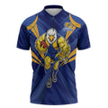 West Coast Eagles Australian Football Zipper Polo Shirt Powerful Eagle Mascot - Bold Team Colors
