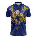 West Coast Eagles Australian Football Zipper Polo Shirt Powerful Eagle Mascot - Bold Team Colors