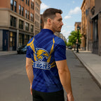 West Coast Eagles Australian Football Zipper Polo Shirt Powerful Eagle Mascot - Bold Team Colors