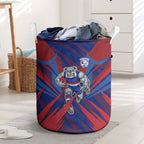 Western Bulldogs Australian Football Laundry Basket Aggressive Bulldog Mascot - Bold Team Colors