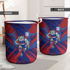 Western Bulldogs Australian Football Laundry Basket Aggressive Bulldog Mascot - Bold Team Colors