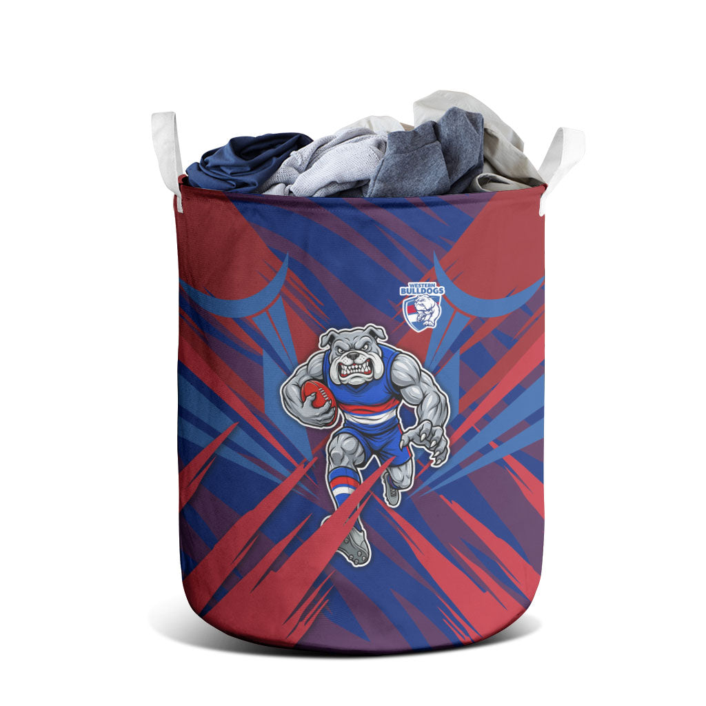Western Bulldogs Australian Football Laundry Basket Aggressive Bulldog Mascot - Bold Team Colors