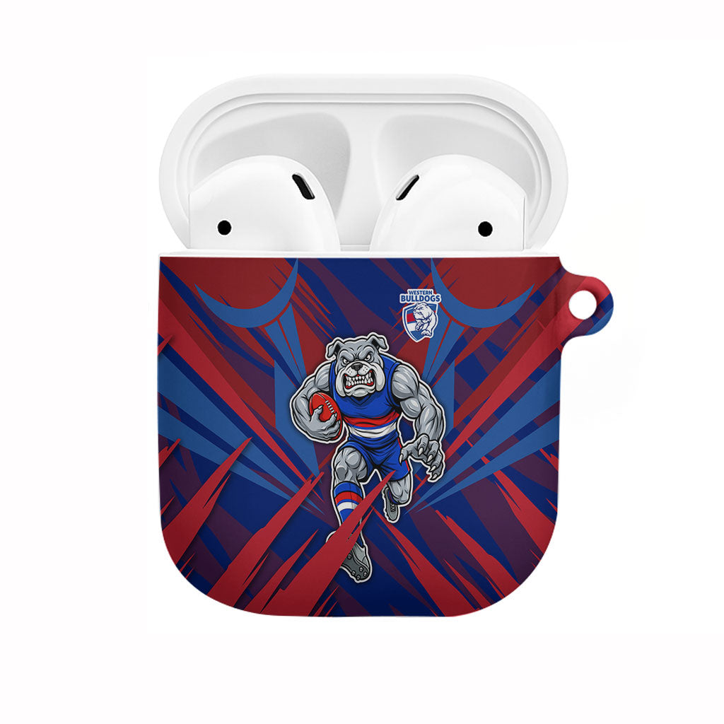 Western Bulldogs Australian Football AirPods Case Aggressive Bulldog Mascot - Bold Team Colors