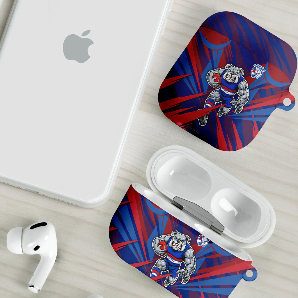 Western Bulldogs Australian Football AirPods Case Aggressive Bulldog Mascot - Bold Team Colors