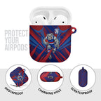 Western Bulldogs Australian Football AirPods Case Aggressive Bulldog Mascot - Bold Team Colors