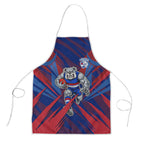 Western Bulldogs Australian Football Apron Aggressive Bulldog Mascot - Bold Team Colors