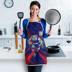 Western Bulldogs Australian Football Apron Aggressive Bulldog Mascot - Bold Team Colors
