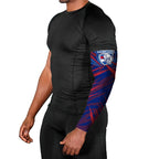 Western Bulldogs Australian Football Arm Sleeves Aggressive Bulldog Mascot - Bold Team Colors