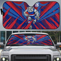 Western Bulldogs Australian Football Auto Sun Shade Aggressive Bulldog Mascot - Bold Team Colors