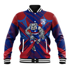 Western Bulldogs Australian Football Baseball Jacket Aggressive Bulldog Mascot - Bold Team Colors