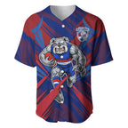 Western Bulldogs Australian Football Baseball Jersey Aggressive Bulldog Mascot - Bold Team Colors