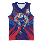 Western Bulldogs Australian Football Basketball Jersey Aggressive Bulldog Mascot - Bold Team Colors