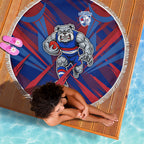 Western Bulldogs Australian Football Beach Blanket Aggressive Bulldog Mascot - Bold Team Colors