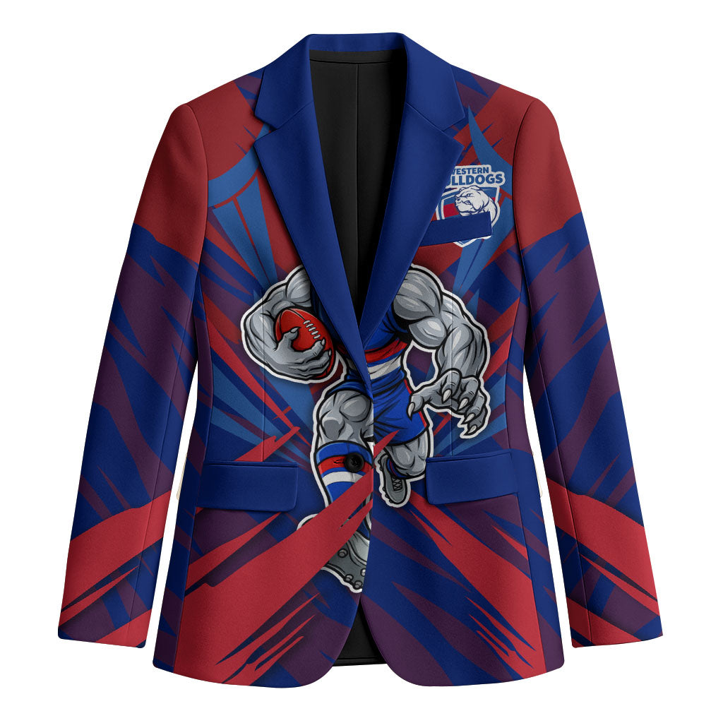 Western Bulldogs Australian Football Blazer Aggressive Bulldog Mascot - Bold Team Colors