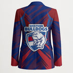 Western Bulldogs Australian Football Blazer Aggressive Bulldog Mascot - Bold Team Colors