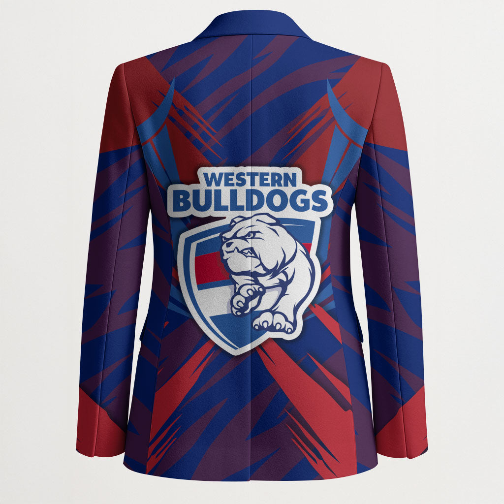 Western Bulldogs Australian Football Blazer Aggressive Bulldog Mascot - Bold Team Colors