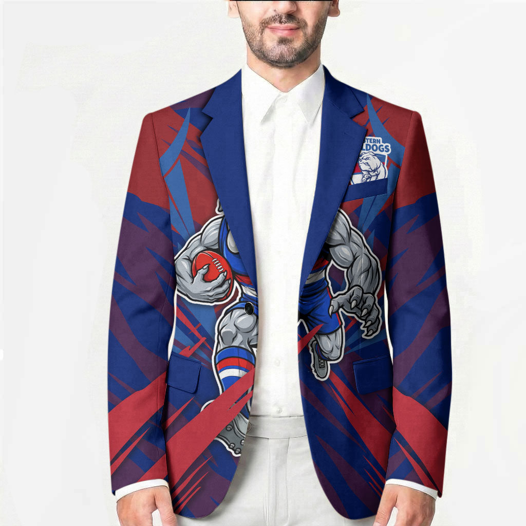 Western Bulldogs Australian Football Blazer Aggressive Bulldog Mascot - Bold Team Colors