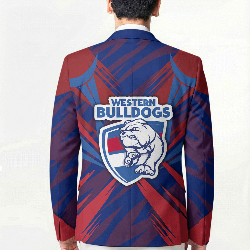 Western Bulldogs Australian Football Blazer Aggressive Bulldog Mascot - Bold Team Colors