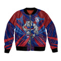 Western Bulldogs Australian Football Bomber Jacket Aggressive Bulldog Mascot - Bold Team Colors