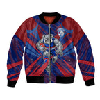 Western Bulldogs Australian Football Bomber Jacket Aggressive Bulldog Mascot - Bold Team Colors
