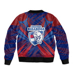 Western Bulldogs Australian Football Bomber Jacket Aggressive Bulldog Mascot - Bold Team Colors