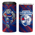 Western Bulldogs Australian Football 4 in 1 Can Cooler Tumbler Aggressive Bulldog Mascot - Bold Team Colors