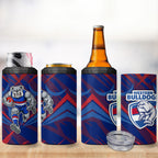 Western Bulldogs Australian Football 4 in 1 Can Cooler Tumbler Aggressive Bulldog Mascot - Bold Team Colors