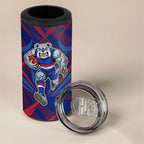 Western Bulldogs Australian Football 4 in 1 Can Cooler Tumbler Aggressive Bulldog Mascot - Bold Team Colors