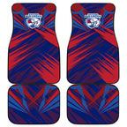 Western Bulldogs Australian Football Car Mats Aggressive Bulldog Mascot - Bold Team Colors