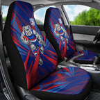 Western Bulldogs Australian Football Car Seat Cover Aggressive Bulldog Mascot - Bold Team Colors