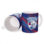 Western Bulldogs Australian Football Ceramic Mug Aggressive Bulldog Mascot - Bold Team Colors