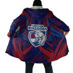 Western Bulldogs Australian Football Cloak Aggressive Bulldog Mascot - Bold Team Colors