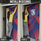 Western Bulldogs Australian Football Door Cover Aggressive Bulldog Mascot - Bold Team Colors
