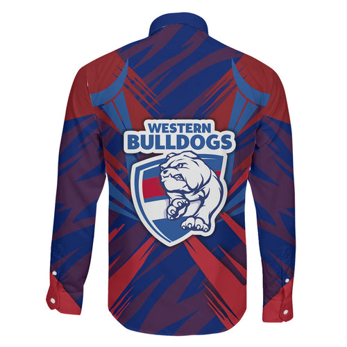 Western Bulldogs Australian Football Family Matching Mermaid Dress and Hawaiian Shirt Aggressive Bulldog Mascot - Bold Team Colors