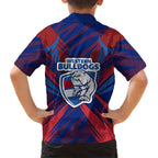 Western Bulldogs Australian Football Family Matching Tank Maxi Dress and Hawaiian Shirt Aggressive Bulldog Mascot - Bold Team Colors