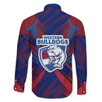 Western Bulldogs Australian Football Family Matching Tank Maxi Dress and Hawaiian Shirt Aggressive Bulldog Mascot - Bold Team Colors