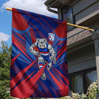 Western Bulldogs Australian Football Garden Flag Aggressive Bulldog Mascot - Bold Team Colors