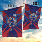 Western Bulldogs Australian Football Garden Flag Aggressive Bulldog Mascot - Bold Team Colors