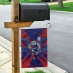 Western Bulldogs Australian Football Garden Flag Aggressive Bulldog Mascot - Bold Team Colors
