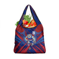 Western Bulldogs Australian Football Grocery Bag Aggressive Bulldog Mascot - Bold Team Colors